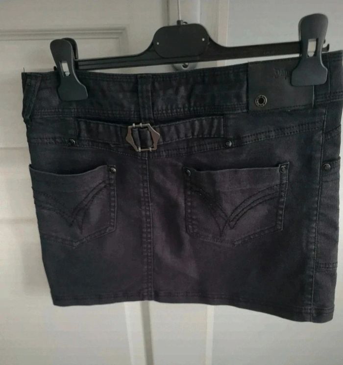 Mini Jupe femme noire enduit 36 - photo numéro 2