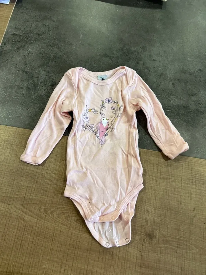 Body manches longues bébé fille, petit bateau 9 mois
