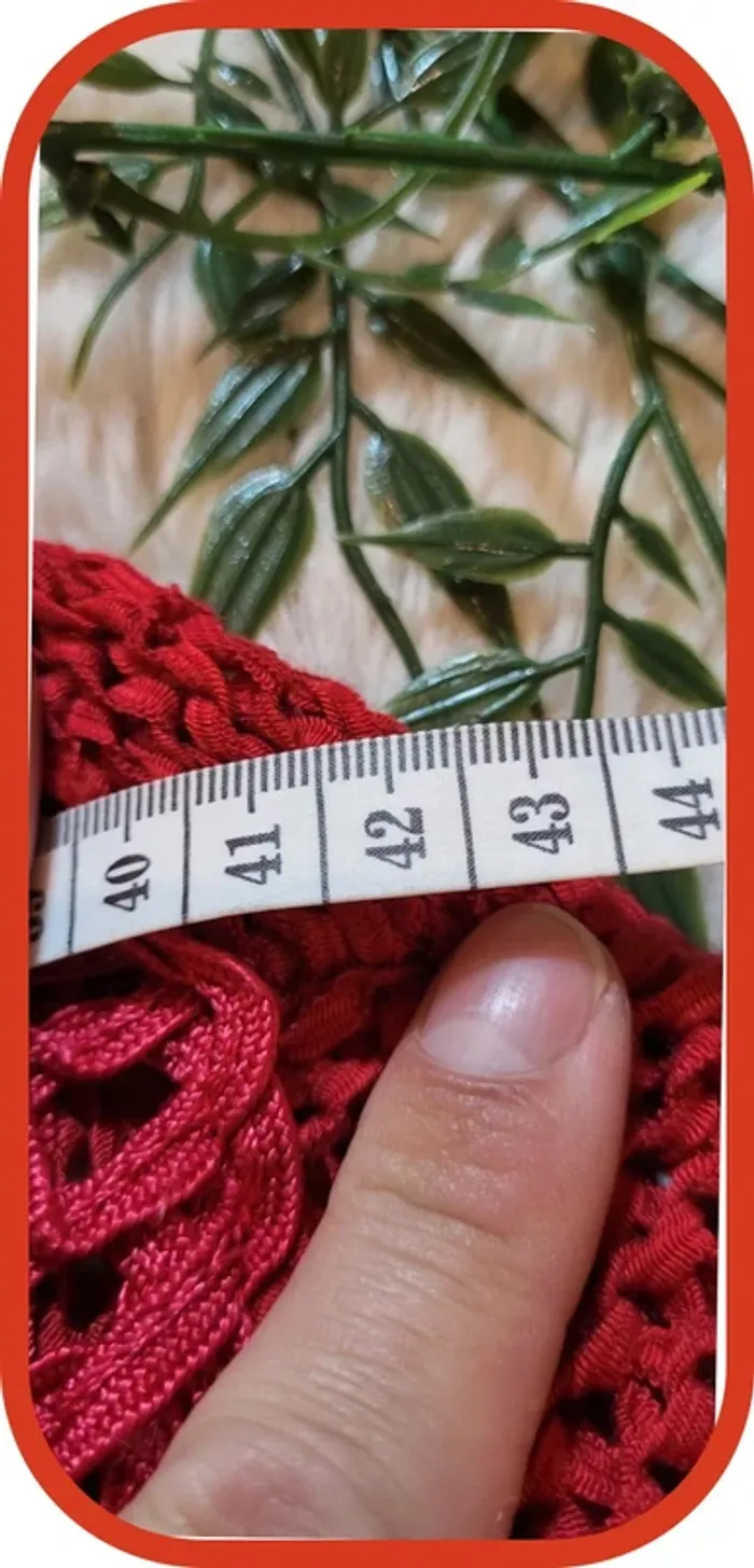 Pull rouge dentelle BlanchePorte taille 40 - Très bon état - photo numéro 6