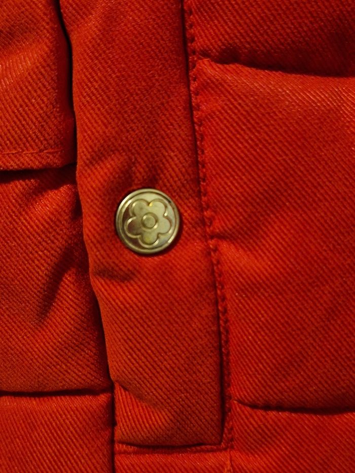 Doudoune tissu rouge sergent major neuve 2ans - photo numéro 2