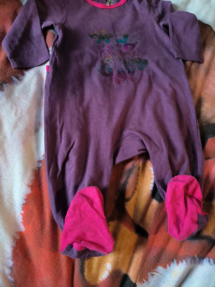 Grenouillère violet 12 mois - photo numéro 2