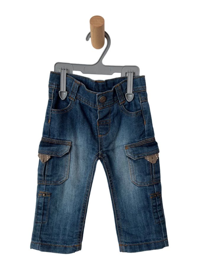 Pantalon / bermuda en jean bleu denim - Tape à l'oeil 6 mois (67cm) - photo numéro 3