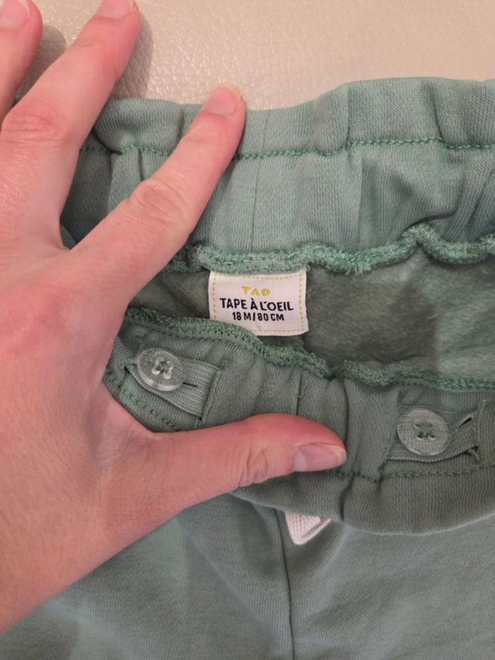 Pantalon vert fille 18 mois TAO - photo numéro 2