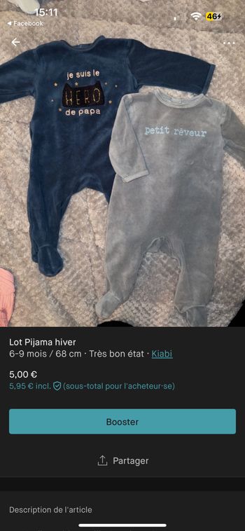 Lot Pijama bébé garçon
