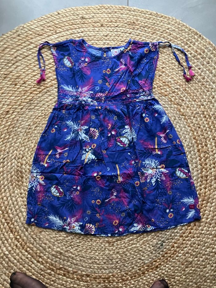 Robe bleue multicolore la Compagnie des Petits 6 ans - photo numéro 5