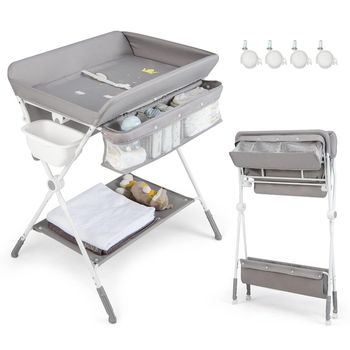 Table à langer pliante avec rangements