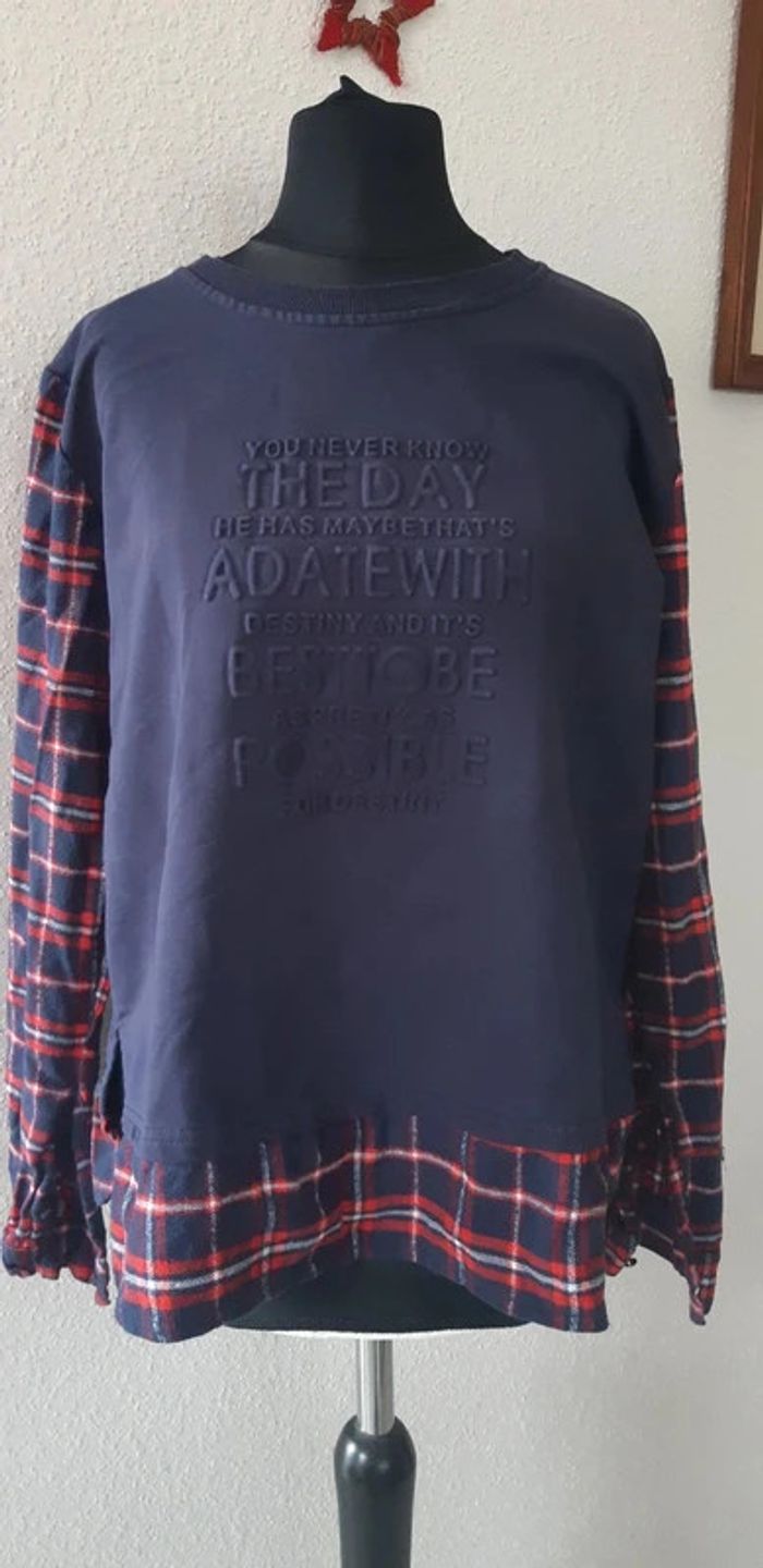 Pull chemise a carreaux taille XL
