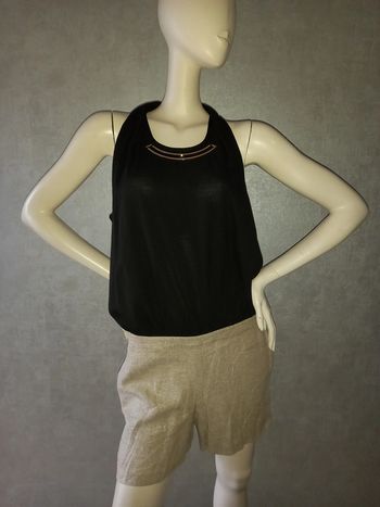 combishort noir et beige argenté grain de malice taille 40