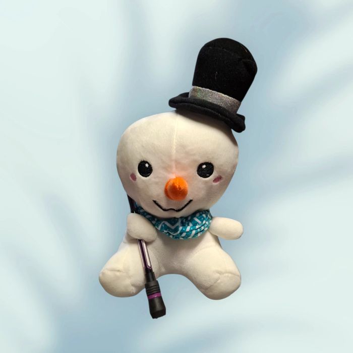 Peluche bonhomme de neige avec bâton Twirling
