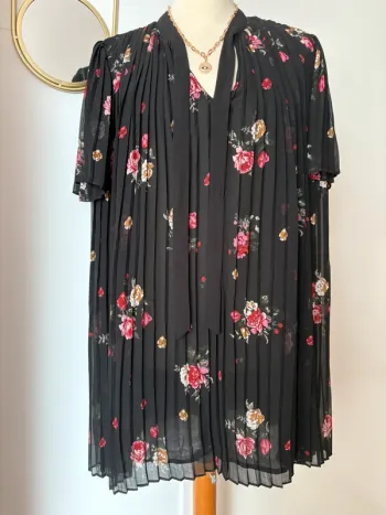Combishort court effet mini robe imprimé fleuri Zara Woman