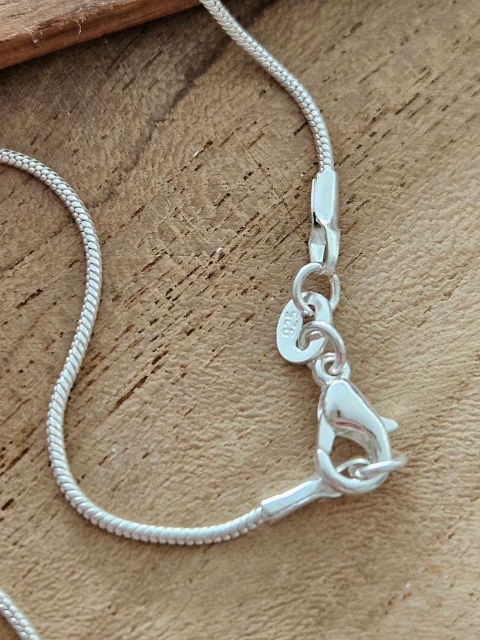 Chaine en argent 925 maille serpent 1mm - photo numéro 3