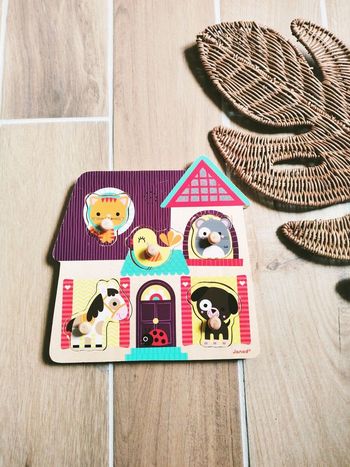 🐱Puzzle sonore les animaux en bois marque Janod