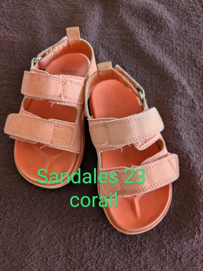 Sandales scratch 23 corail