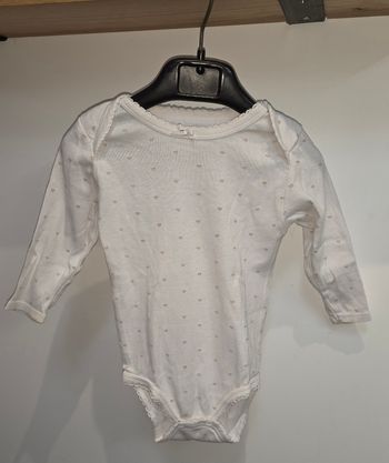 Bodie ML blanc cœur doré #kiabi 18 mois