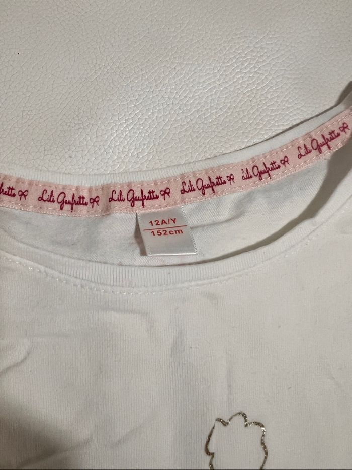 Lot de deux t-shirt Lilly gaufrette taille 12 ans - photo numéro 4