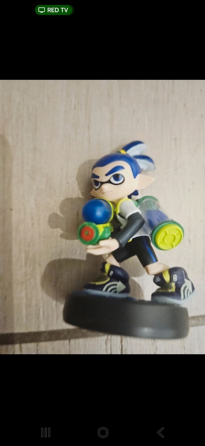 Amiibo splatoon garçon inkling bleu