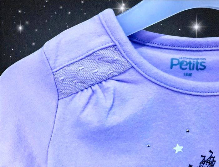 LCDP - NEW - ENSEMBLE 3P FILLE VOLANTS, TULLE PLUMETIS, STRASS & PAILLETTES 18M - photo numéro 6