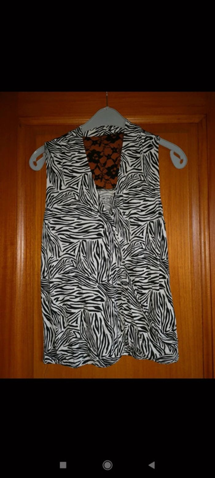 Blouse zébrée L - photo numéro 3