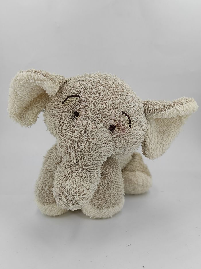 Peluche éponge Éléphant beige WWF - photo numéro 2