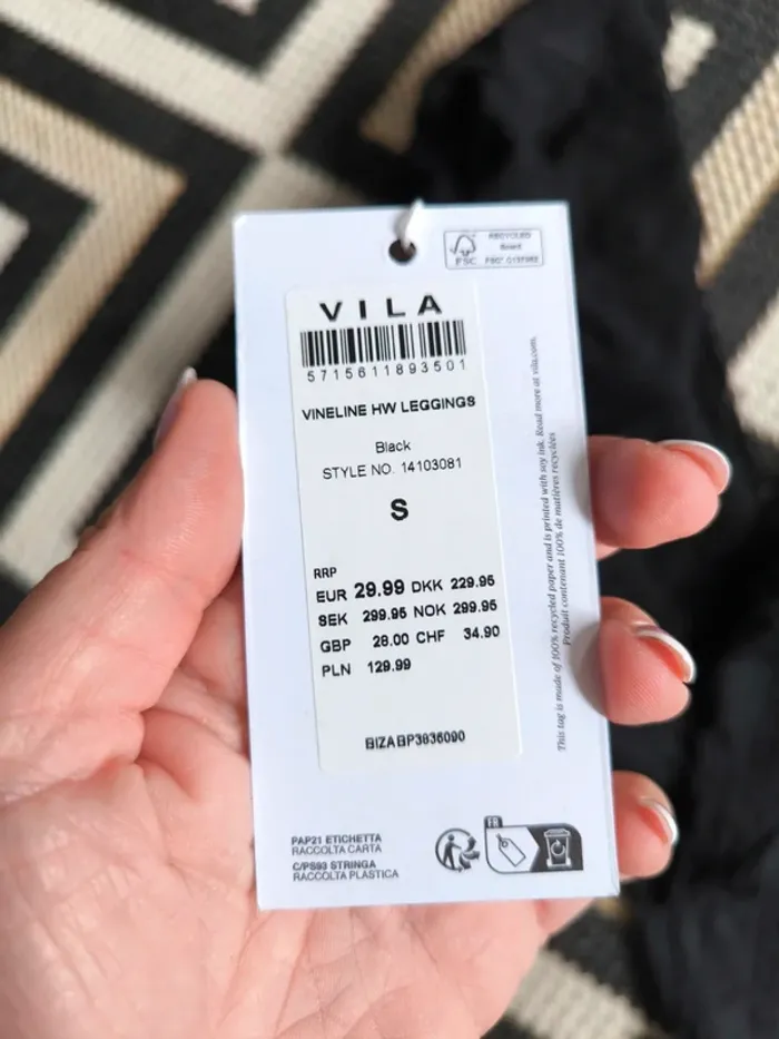 Legging noir ajouré transparent Vila – Taille S – Neuf avec étiquette - photo numéro 3