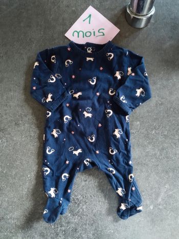 Pyjama léger licorne 1 mois