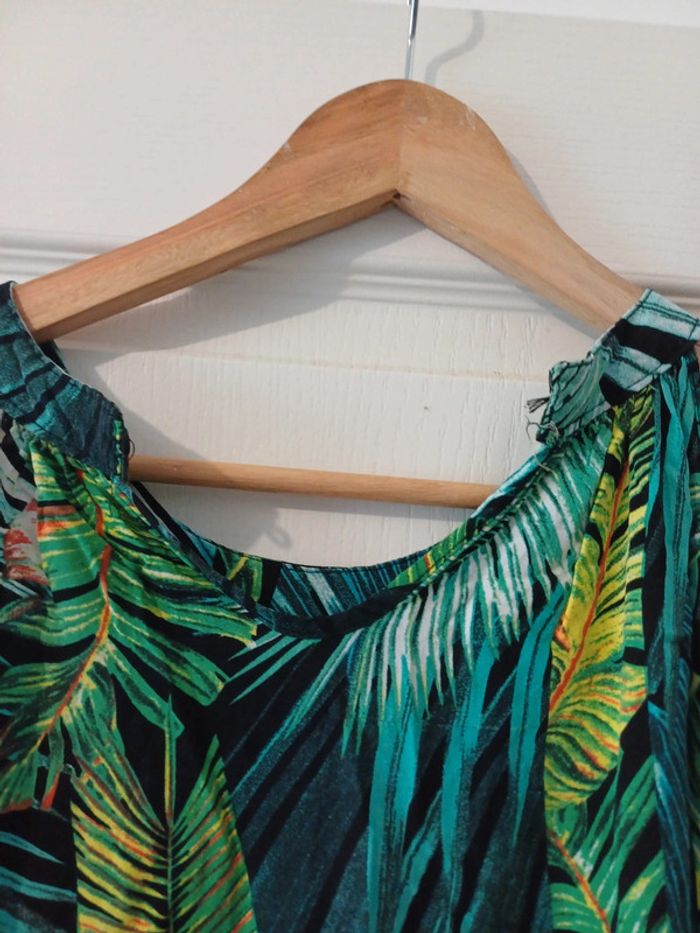 Robe fleurie verte légère Taille 38 - photo numéro 3