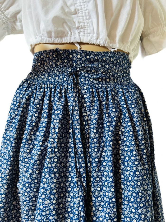 🦋Superbe jupe longue bleue vintage autrichienne cottagecore Austrian Blue long skirt🦋 - photo numéro 9
