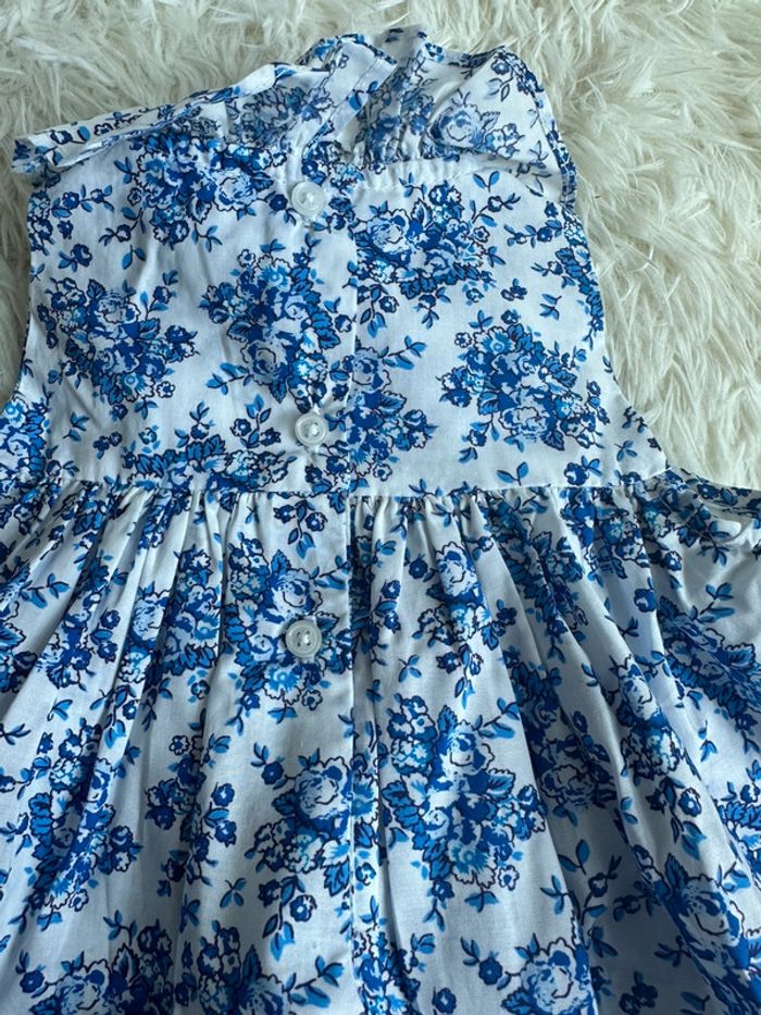 Robe fleurie bleue Acanthe taille 12 mois - photo numéro 5