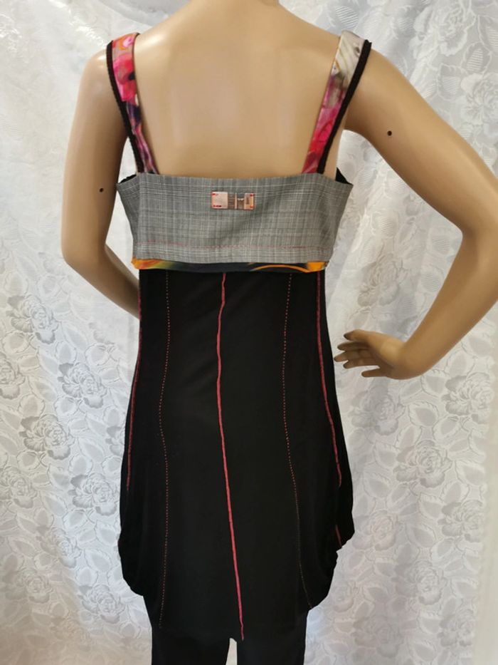 Robe. Noir - fushia. Taille 38. La Mode Est À Vous - photo numéro 8