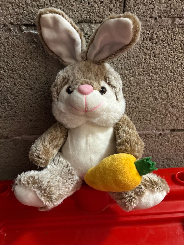 Peluche lapin avec carotte