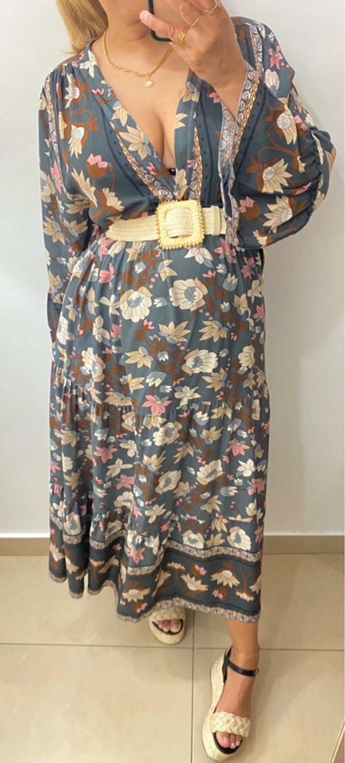 Robe Style Bohème Imprimé Fleurs Taille Unique - photo numéro 3
