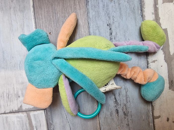 Peluche éléphant anneaux éveil - photo numéro 2