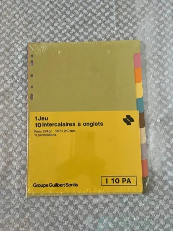 Intercalaires avec onglets