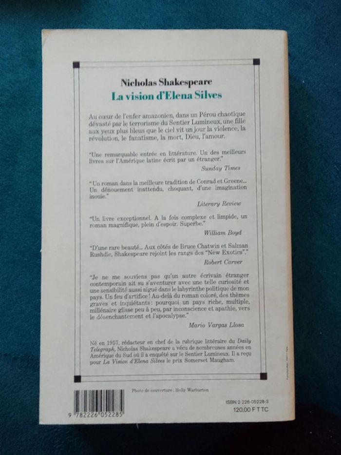 Nicholas Shakespeare - La vision d'Elena Silves - photo numéro 2