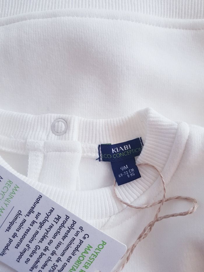 Kiabi - Sweat manches longues, col rond - "Road trip and happy time" - Neuf avec étiquette (9 mois) - photo numéro 5