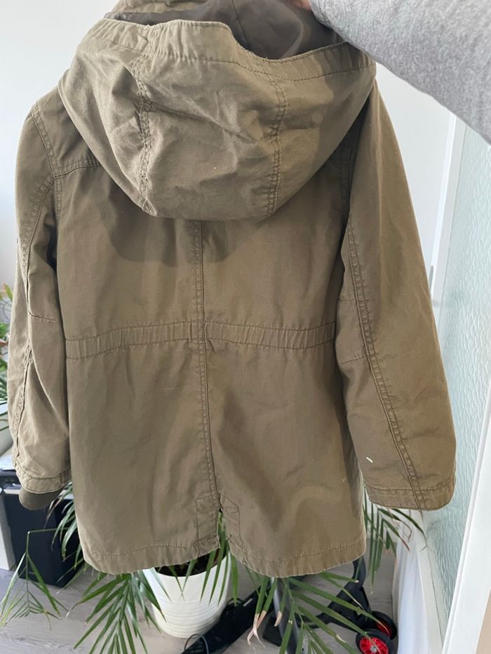 H&M - parka à capuche kaki  taille 4/5 ans - photo numéro 4