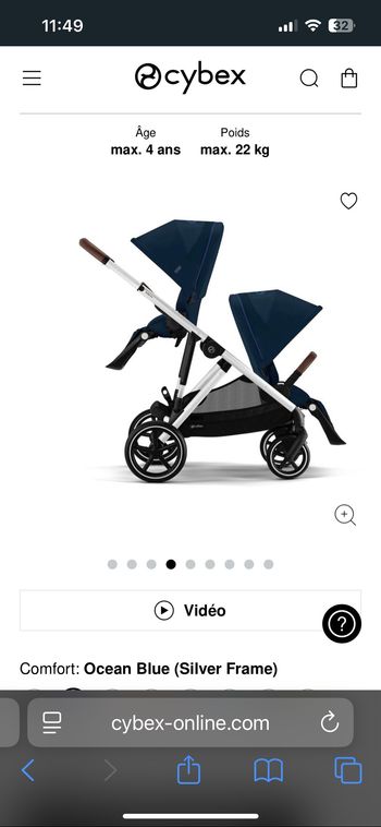 Poussette cybex Gazelle S double