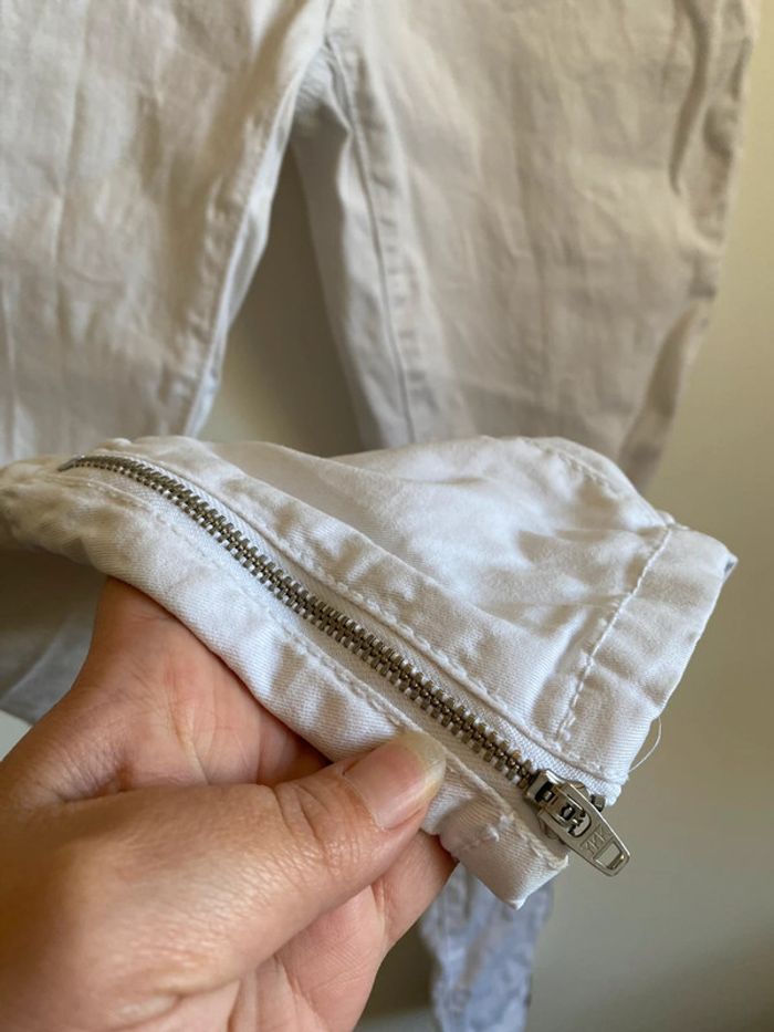 Jean blanc Camaïeu slim femme taille 36 - photo numéro 3