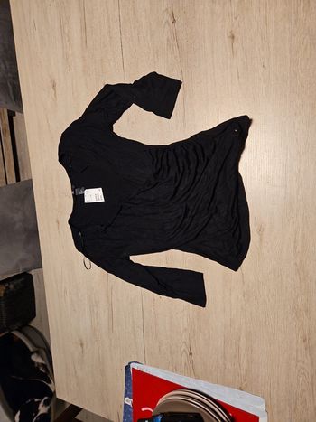 Blouse fluide, noire, manches longues, H&M, taille M, neuf avec étiquette