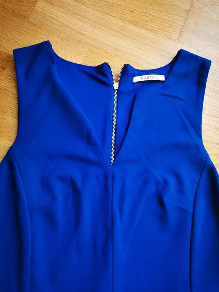 Robe bleu roi zippée - photo numéro 3