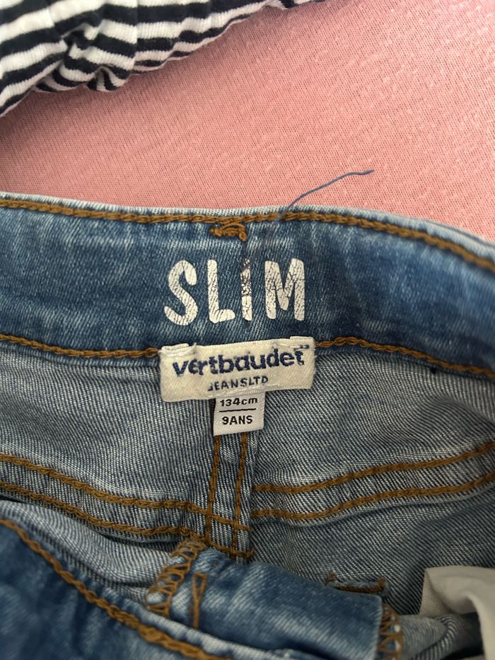 Jeans slim vertbaudet 9 ans ou 134 cm - photo numéro 3