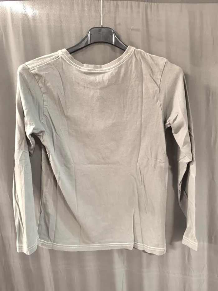 309140 tee-shirt ML gris garçon 12 ans (146/152) sans marque - photo numéro 2