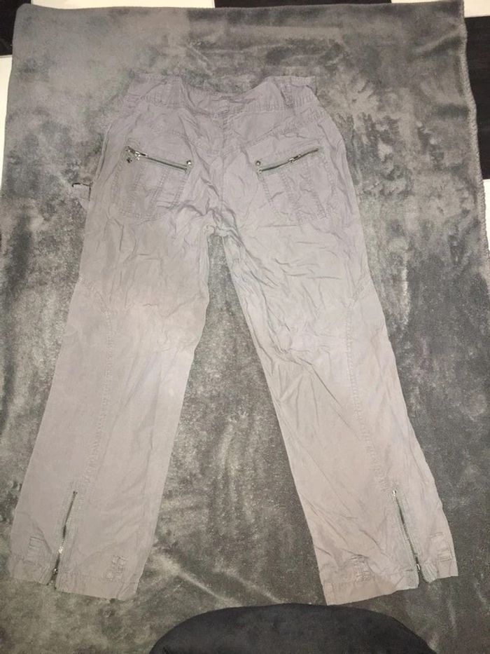 Pantalon femme marron clair beige la mode est à vous t36 - photo numéro 2