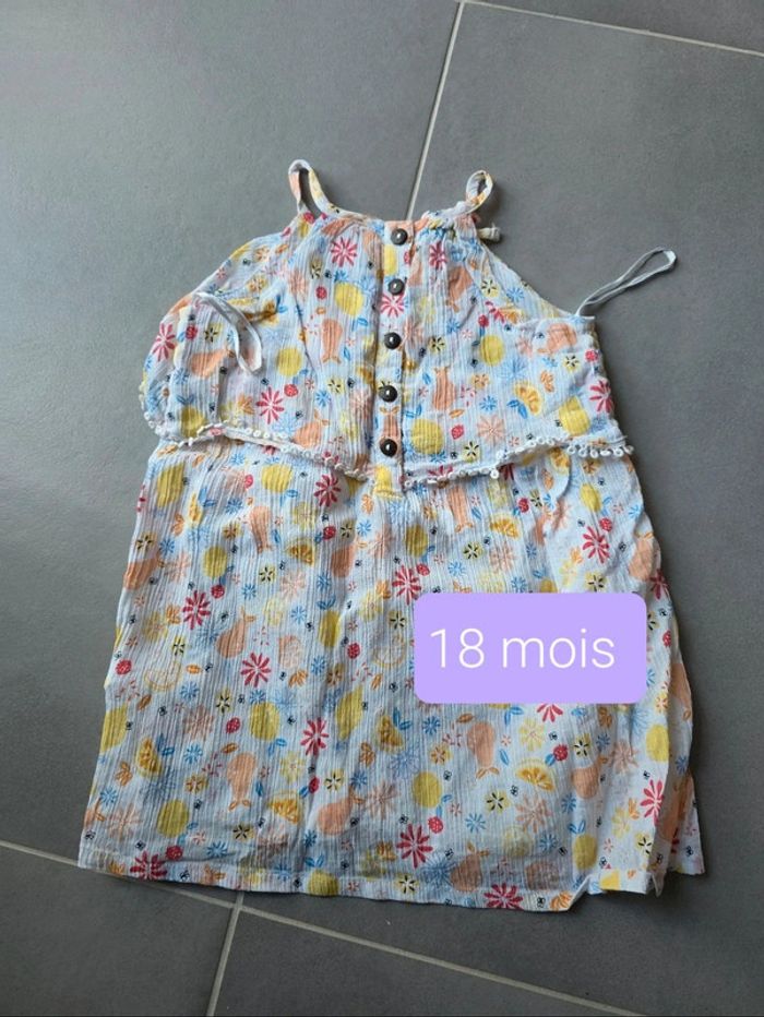robe fleurs fruits 18 mois