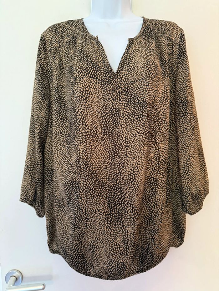 Blouse noire et beige Jacqueline Riu