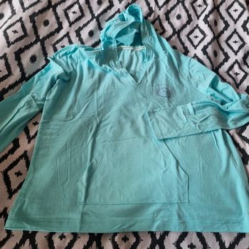 Lot de sweat à capuche domyos très bon état bleu turquoise gris