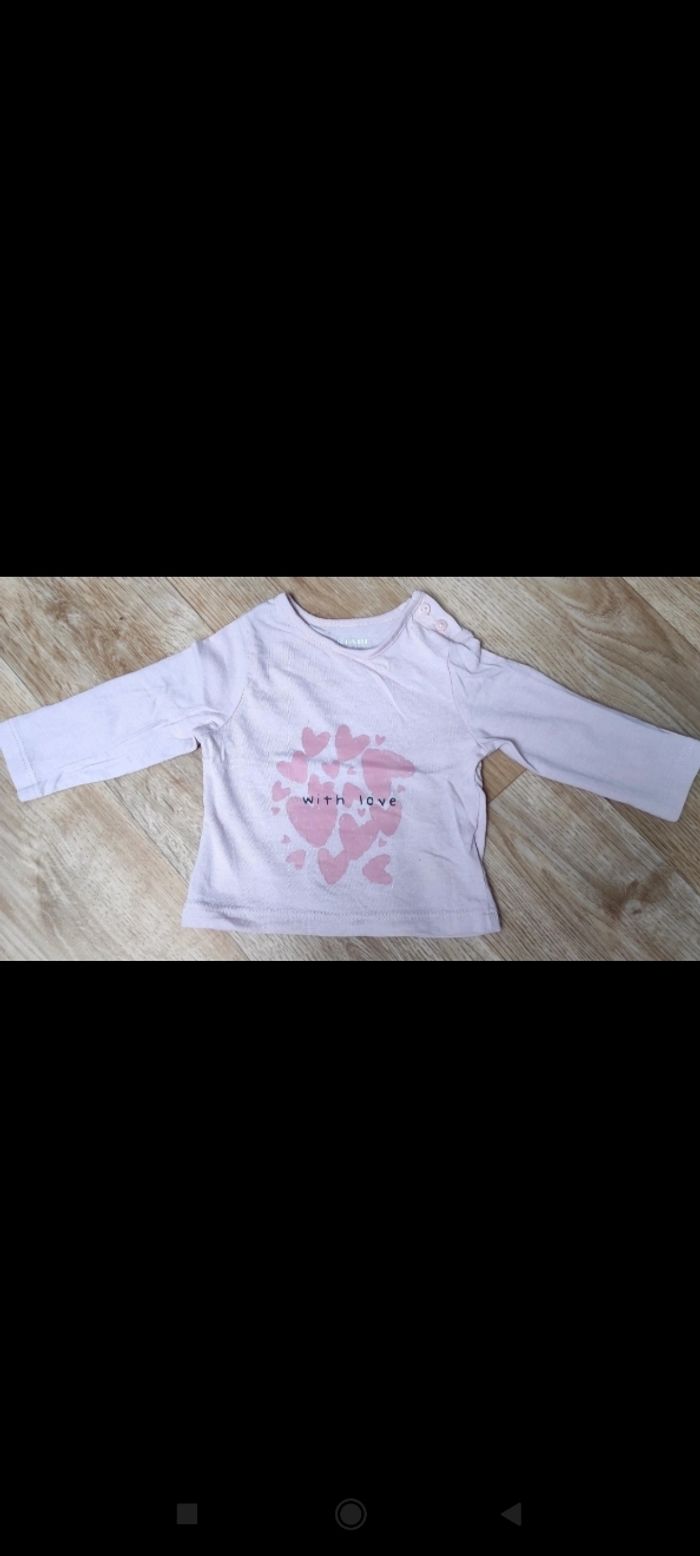 Lot 2 tee-shirts manche longue bébé fille - photo numéro 4