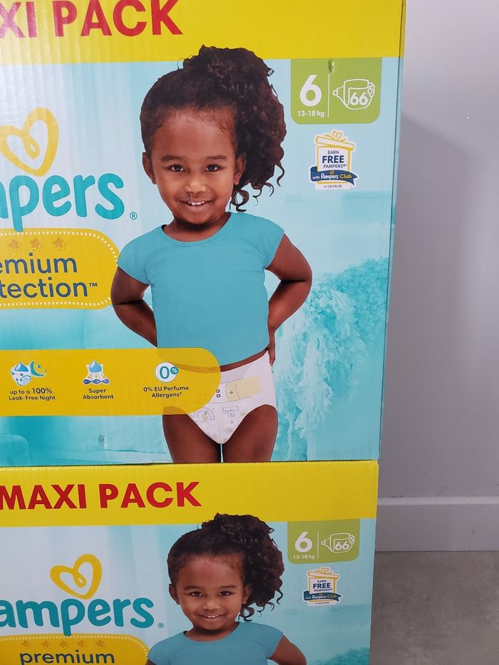 Lot de 2 cartons de couches pampers premium protection taille 6 - photo numéro 2