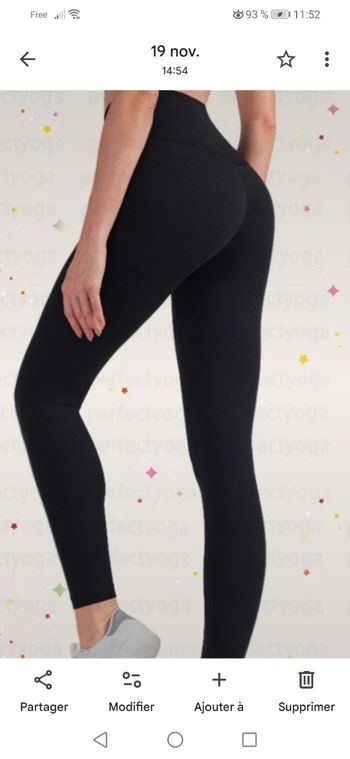 Leggins Lululemon taille haute, longueur de 64 cm, taille S(36)