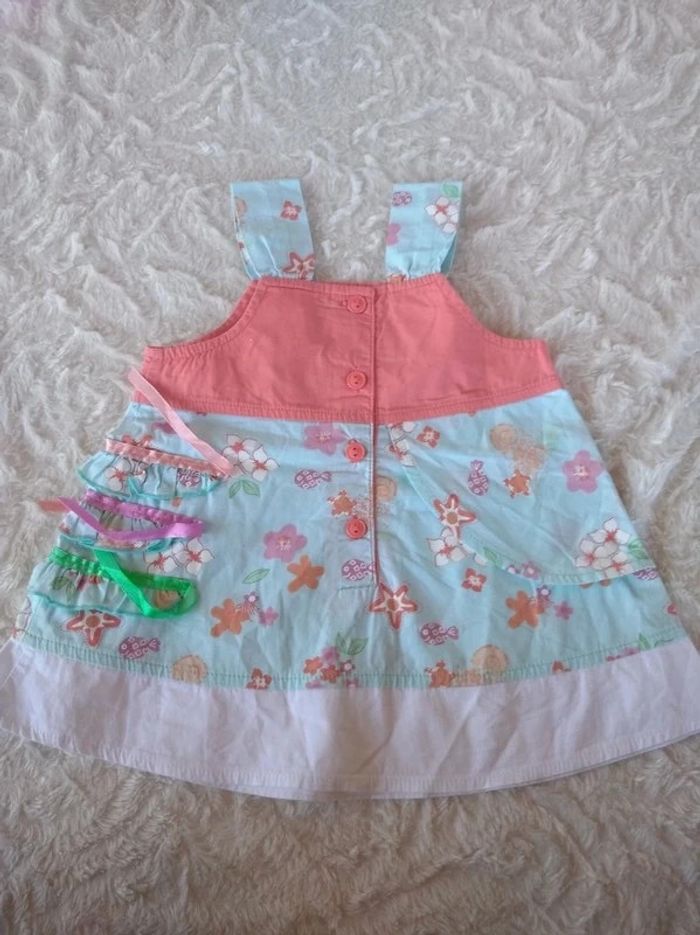 Robe légère été Fille 3 mois Fleurs 100% coton - photo numéro 8